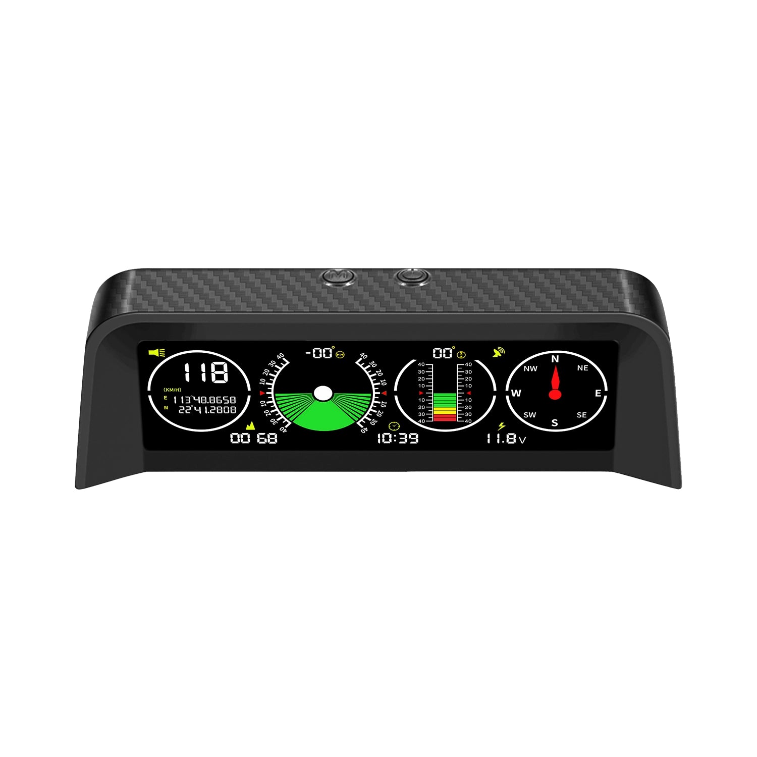 X90 Off-Road Inclinometer – GPS Speed, Pitch & Roll Angle Display for 4×4 Off-Road Vehicles