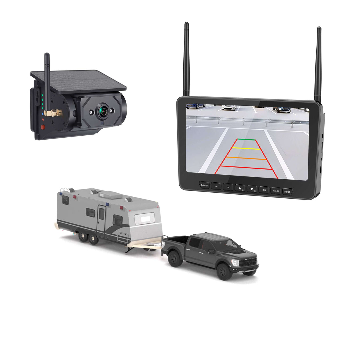 AM700D Dual Solar Wireless Rear View Camera System