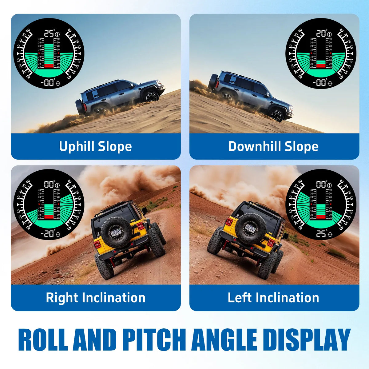 X91 Off-Road TPMS & Inclinometer – Tire Pressure, GPS Speed & Slope Meter All-in-One