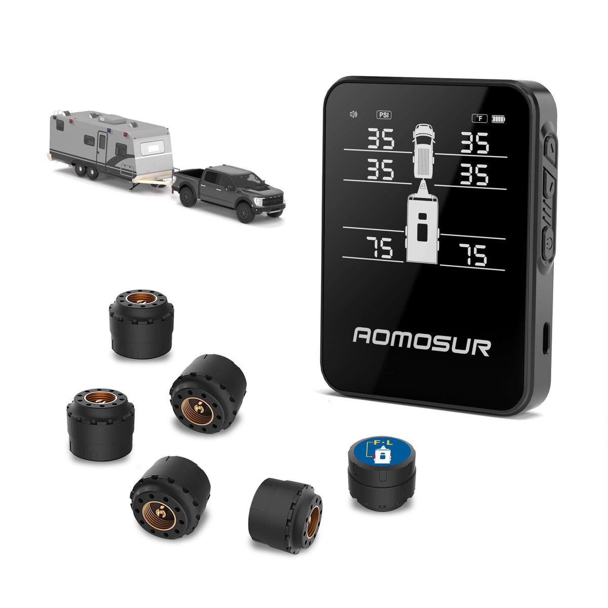 AM100 Wireless RV TPMS, 0-108 PSI