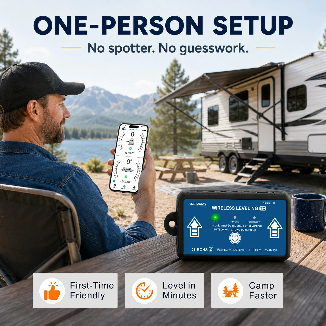 AM350-X Wireless RV Leveling System
