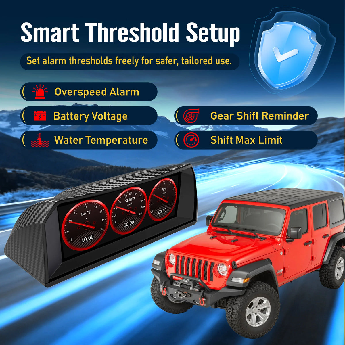 X300 OBD 3-in-1 Multifunctional Vehicle Gauge with GPS