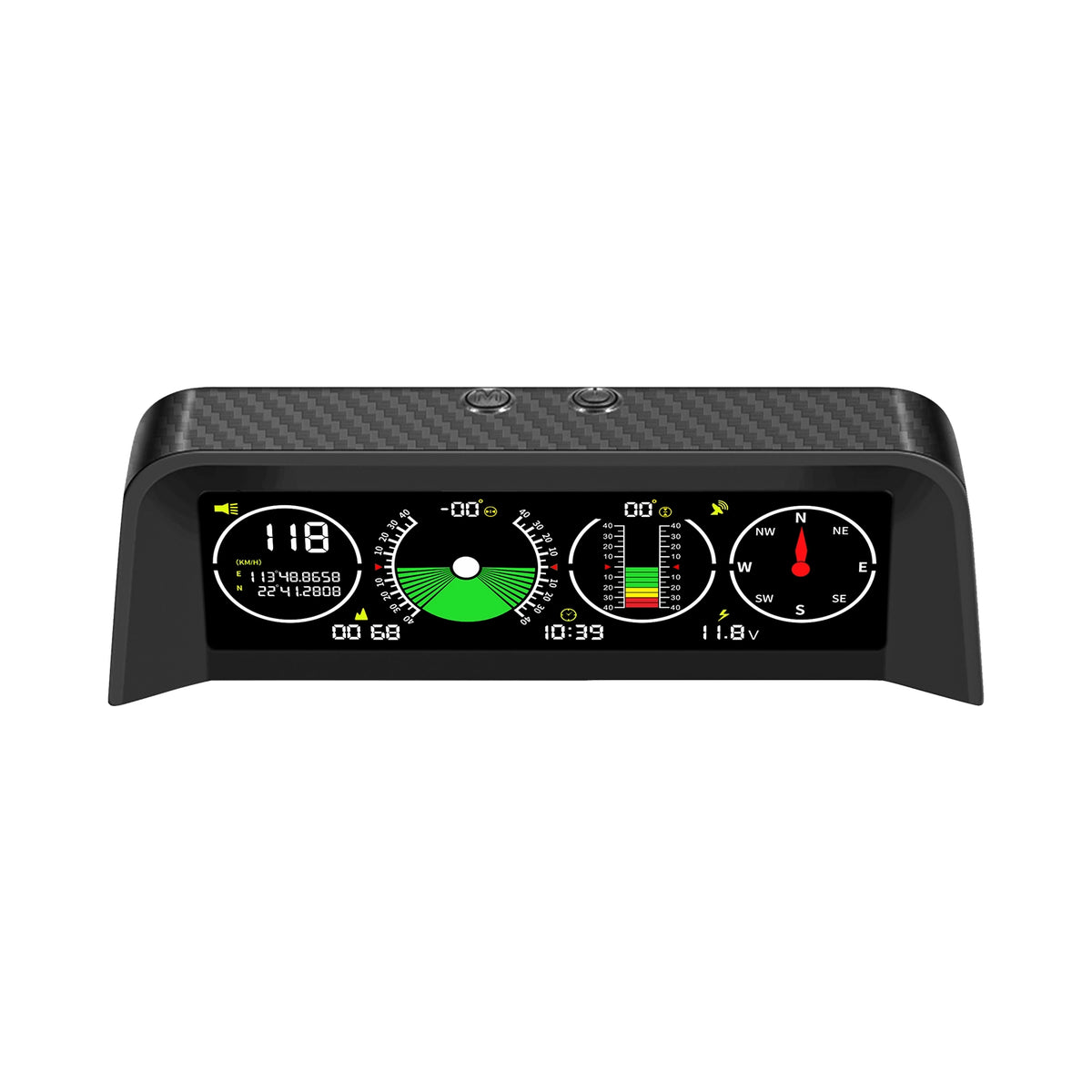 X90 Off-Road Inclinometer – GPS Speed, Pitch & Roll Angle Display for 4×4 Off-Road Vehicles
