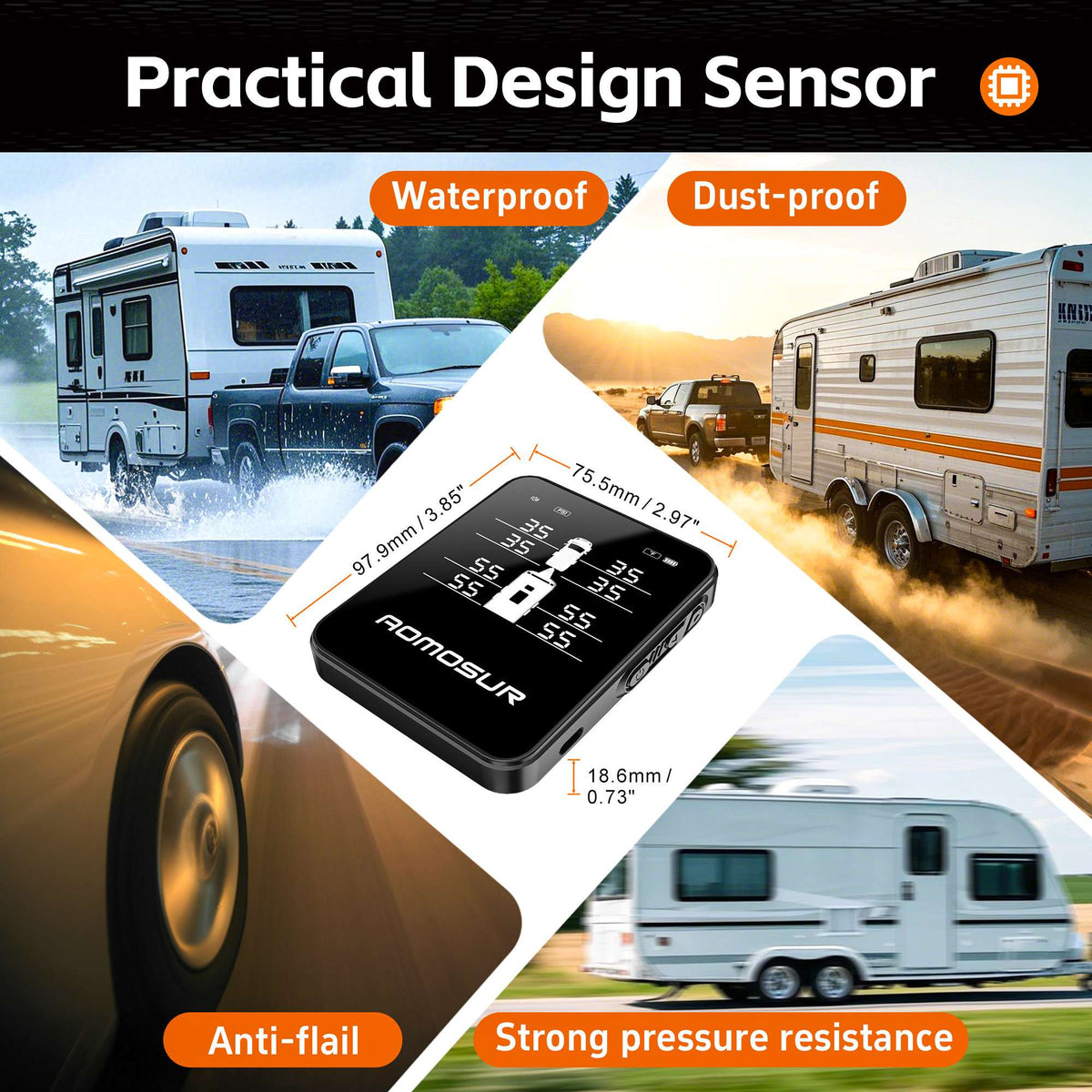 AM100 Wireless RV TPMS, 0-108 PSI