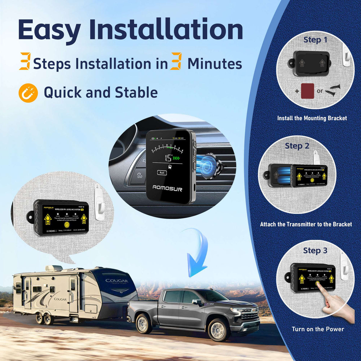 AM350 MAX Wireless RV Leveling System