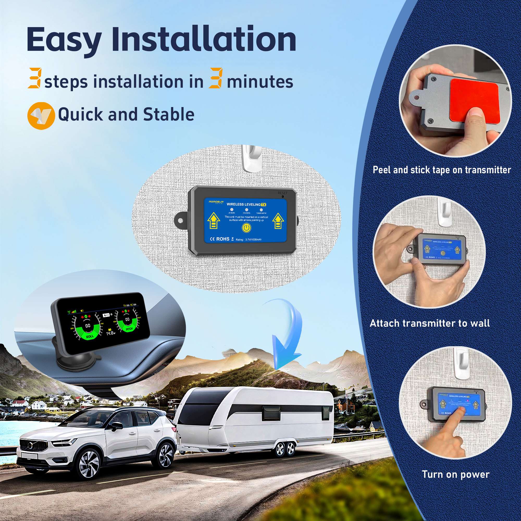 AM50PRO Wireless RV Leveling System