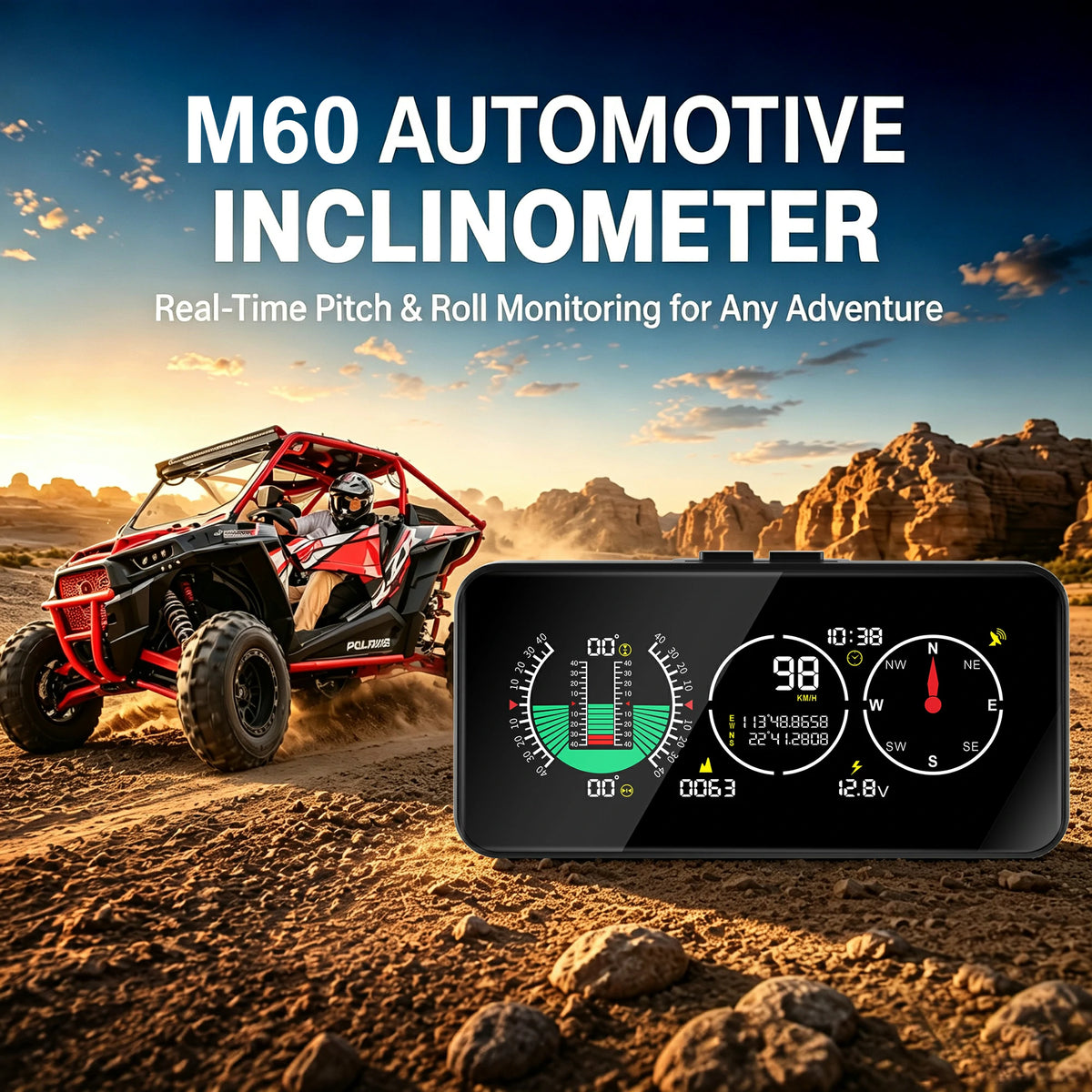 M60 Enhanced Off-Road & RV Leveling Inclinometer