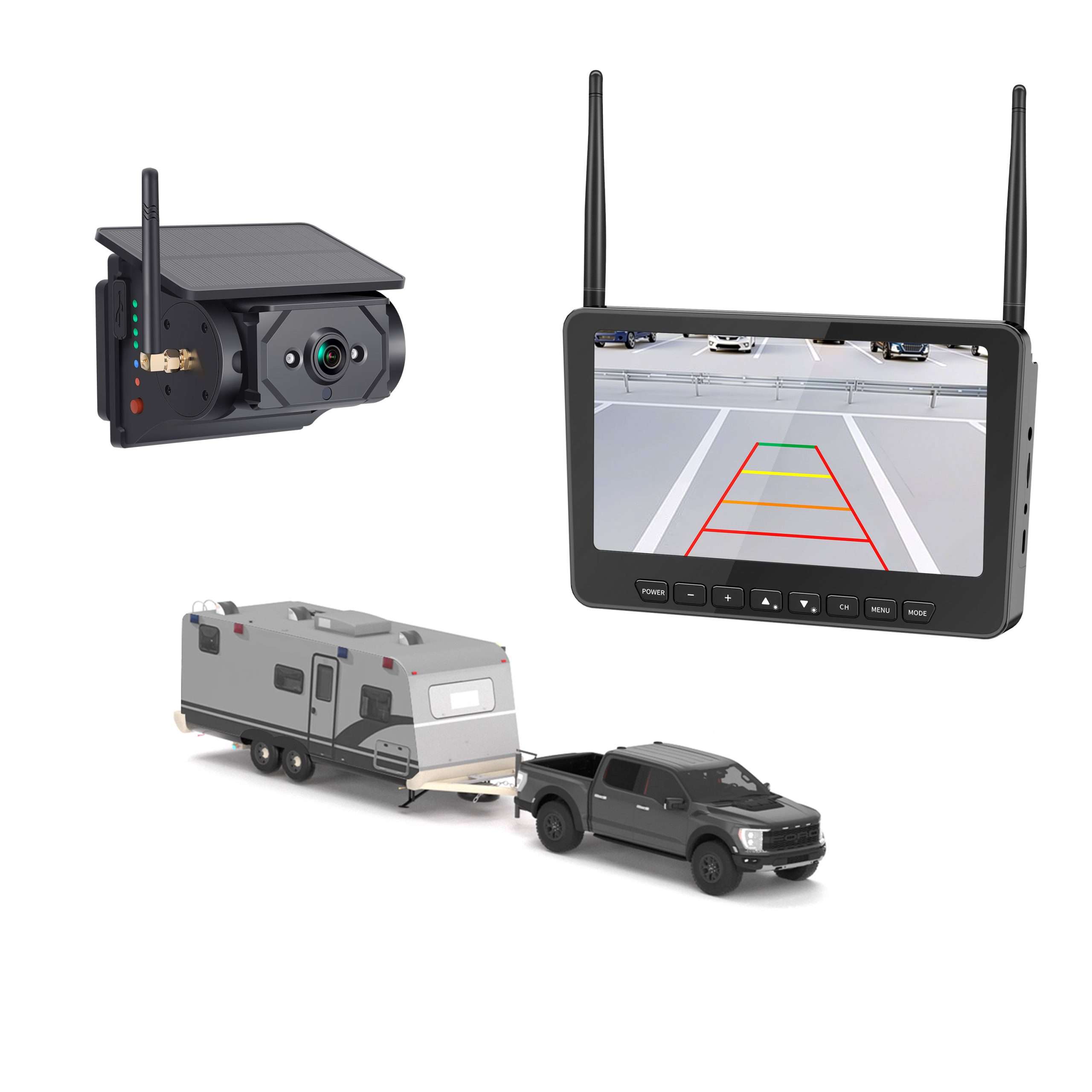 AM700D Dual Solar Wireless Rear View Camera System