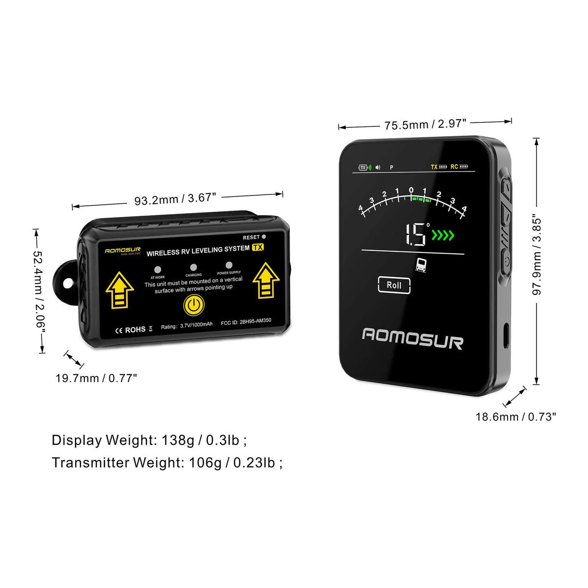 AM350 MAX Wireless RV Leveling System
