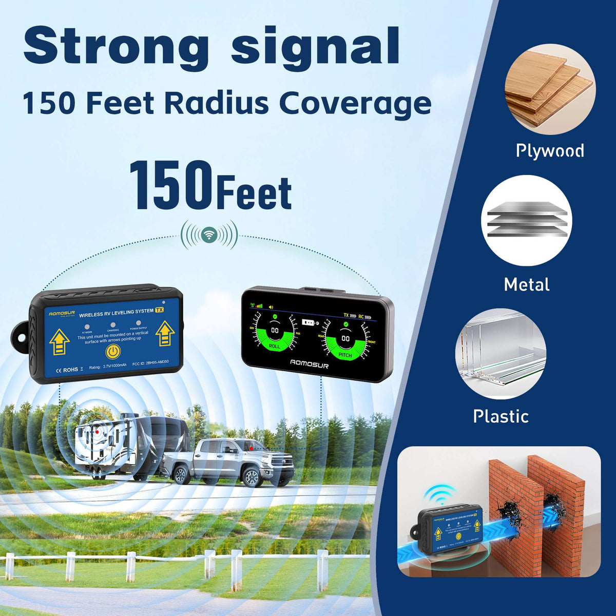 AM350 PRO 2-in-1 Wireless RV Leveling System & Off-Road Inclinometer