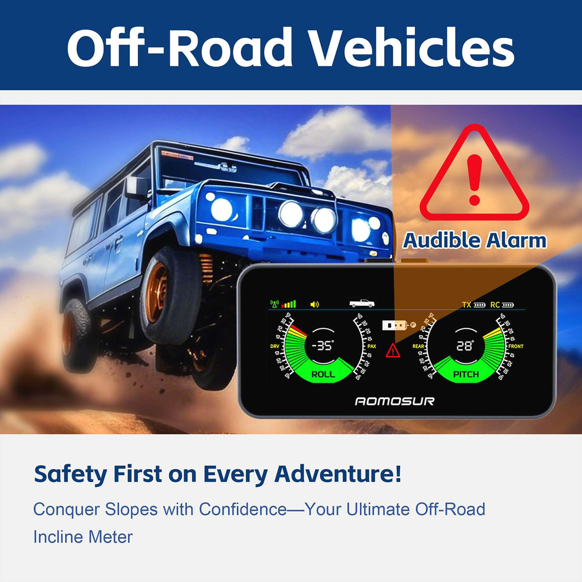 AM350 PRO 2-in-1 Wireless RV Leveling System & Off-Road Inclinometer