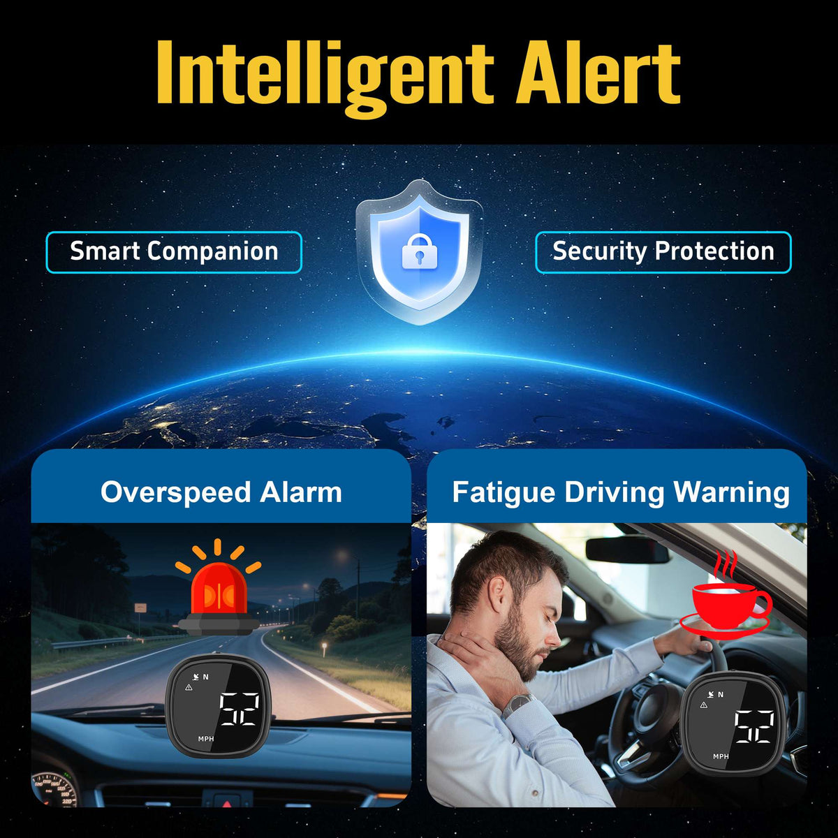 M30-GPS Speedometer MPH for Cars with Digital Speed Display