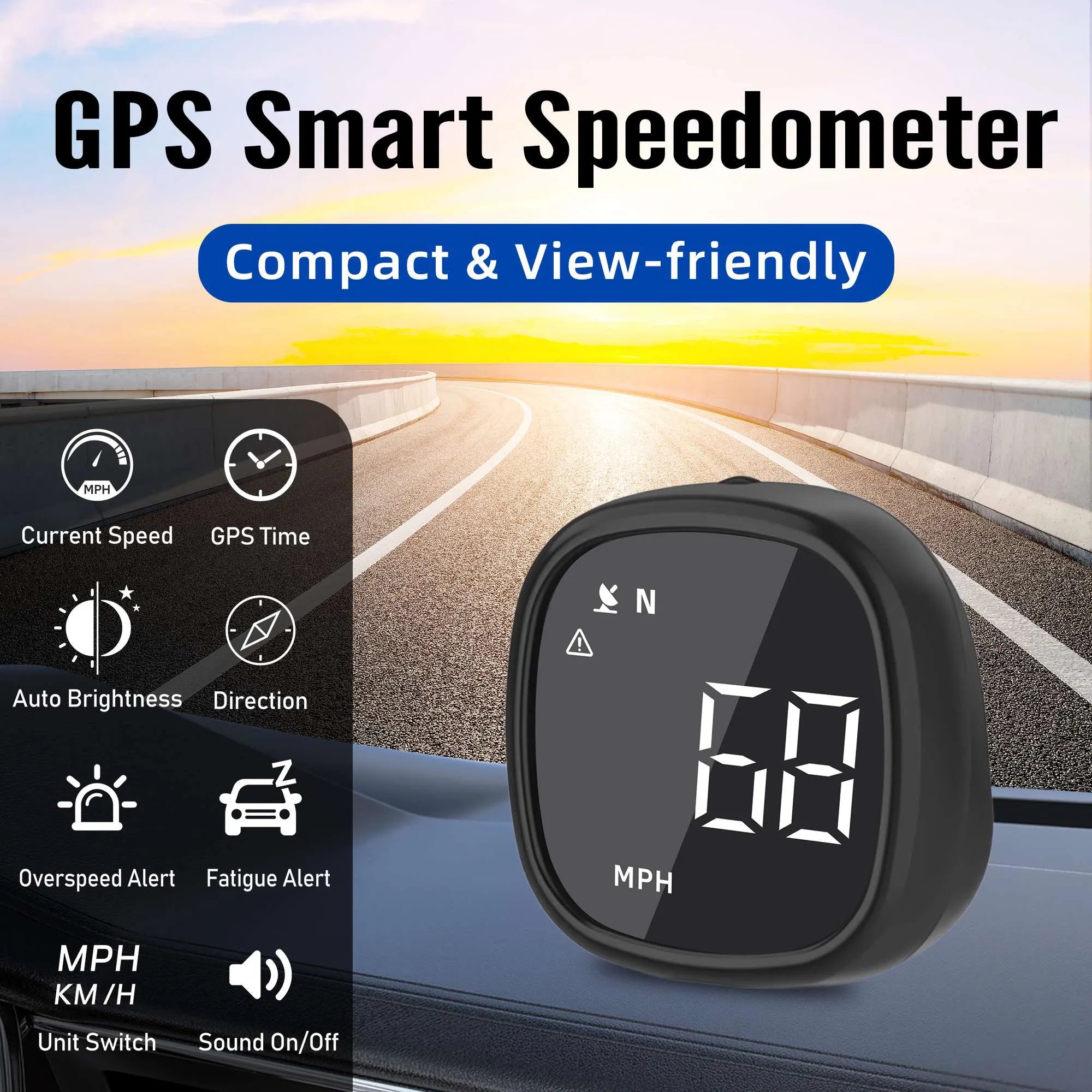 M30-GPS Speedometer MPH for Cars with Digital Speed Display