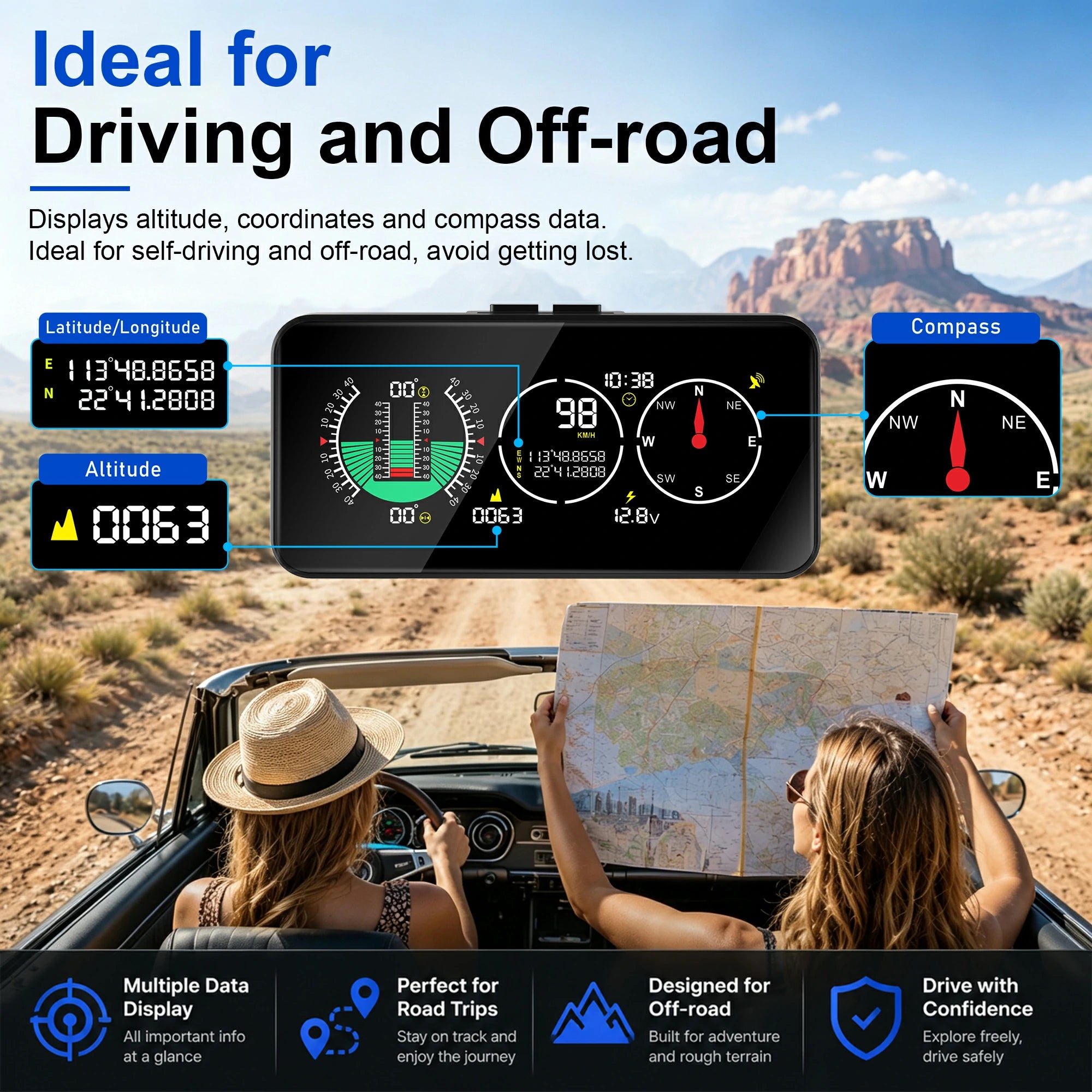 M60 Enhanced Off-Road & RV Leveling Inclinometer