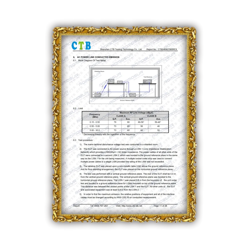 AOMOSUR certification